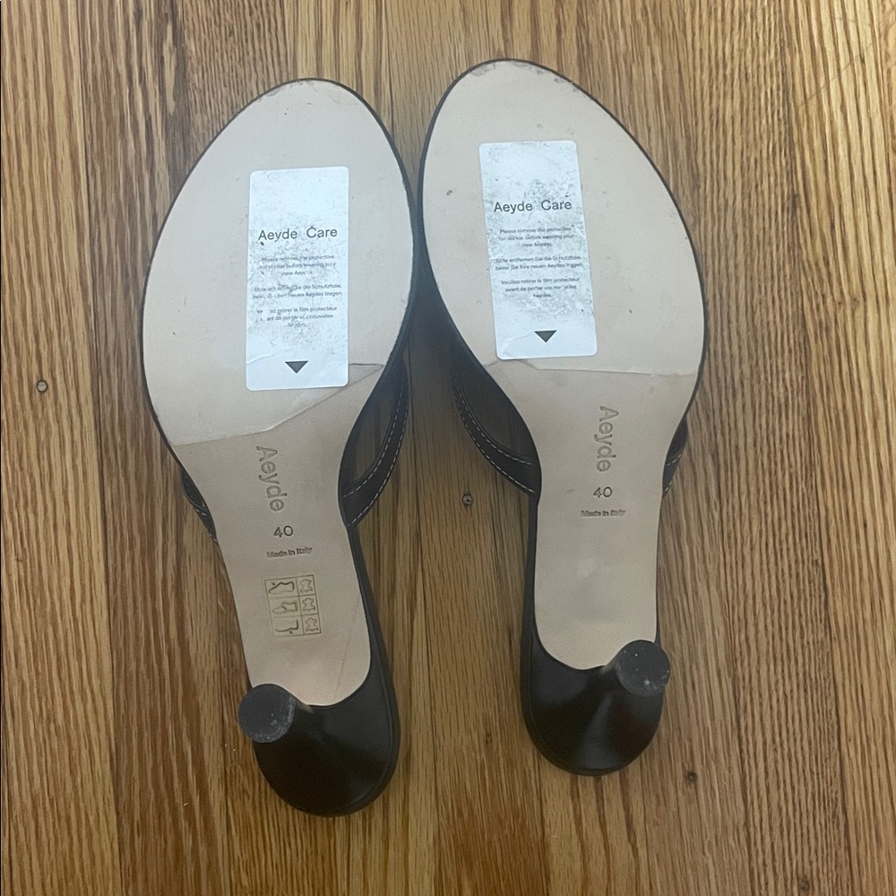 AEYDE Daphne Leather Sandals SIZE 40 NEW flip flop heels - Picture 5 of 7